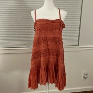 FP One lace mini dress with adjustable straps